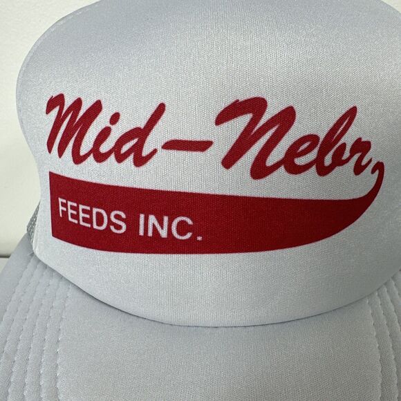 ASI Mid-Nebr Feeds Inc. Adjustable Snapback Mesh Back Foam Trucker Hat Cap Mens - Picture 5 of 13